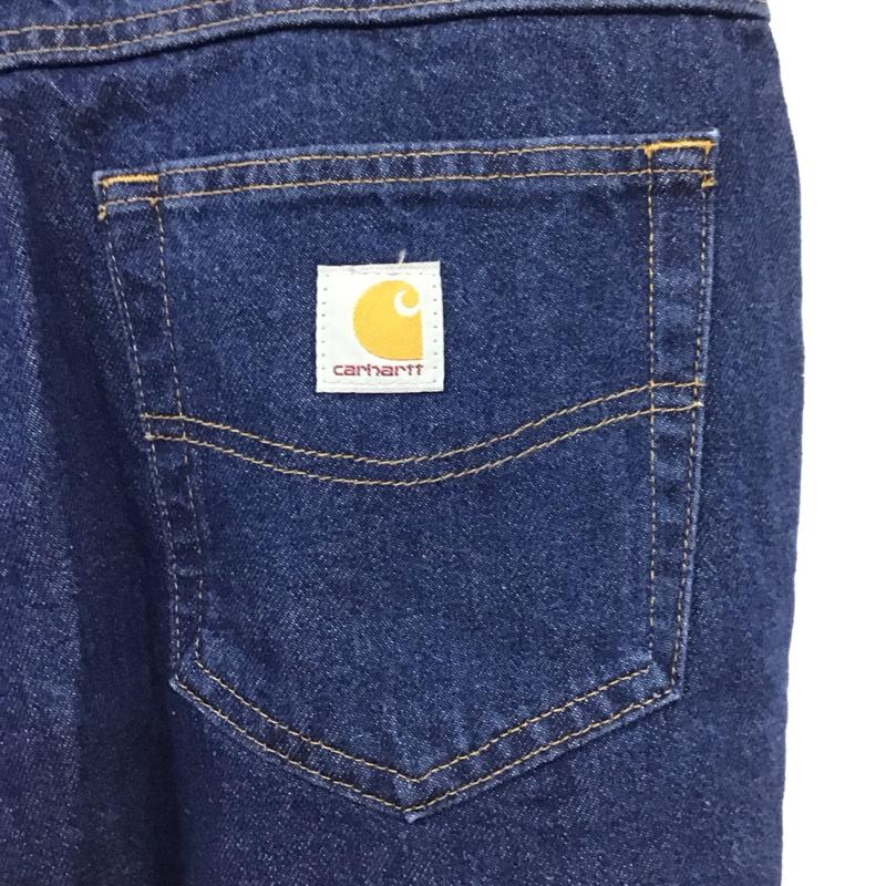 カーハート Carhartt パンツ デニム、ジーンズ デニムパンツ ワイドパンツ カジュアルパンツ 36インチ 無地 インディゴ / インディゴ /  メンズ USED 古着 中古 10151072