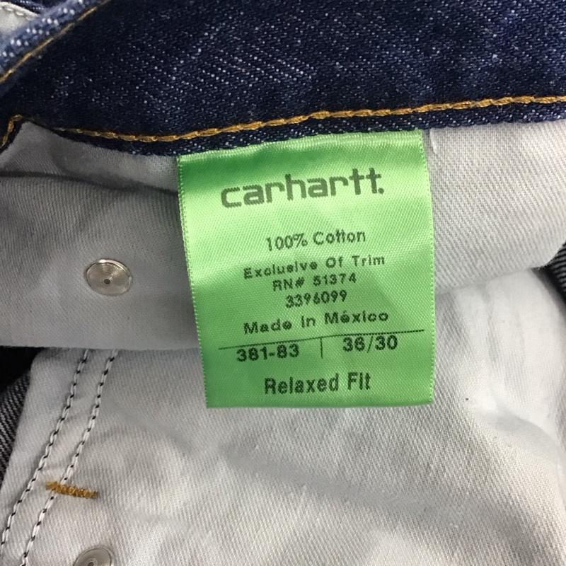 カーハート Carhartt パンツ デニム、ジーンズ デニムパンツ ワイドパンツ カジュアルパンツ 36インチ 無地 インディゴ / インディゴ /  メンズ USED 古着 中古 10151072