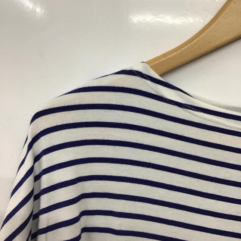 コフタ KOFTA カットソー 半袖 FREE ボーダー柄 白 / ホワイト / X 紺 / ネイビー /  レディース USED 古着 中古 10151077