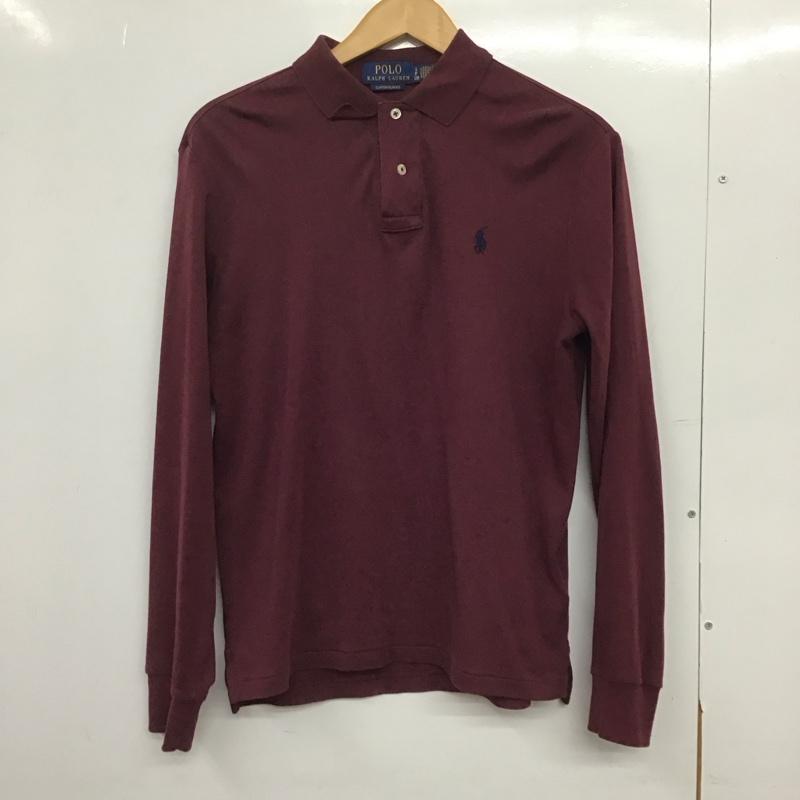 ポロラルフローレン POLO RALPH LAUREN ポロシャツ 長袖 長袖ポロシャツ 長袖カットソー カラーシャツ S ロゴ、文字 紫 / パープル /  メンズ USED 古着 中古 10151085