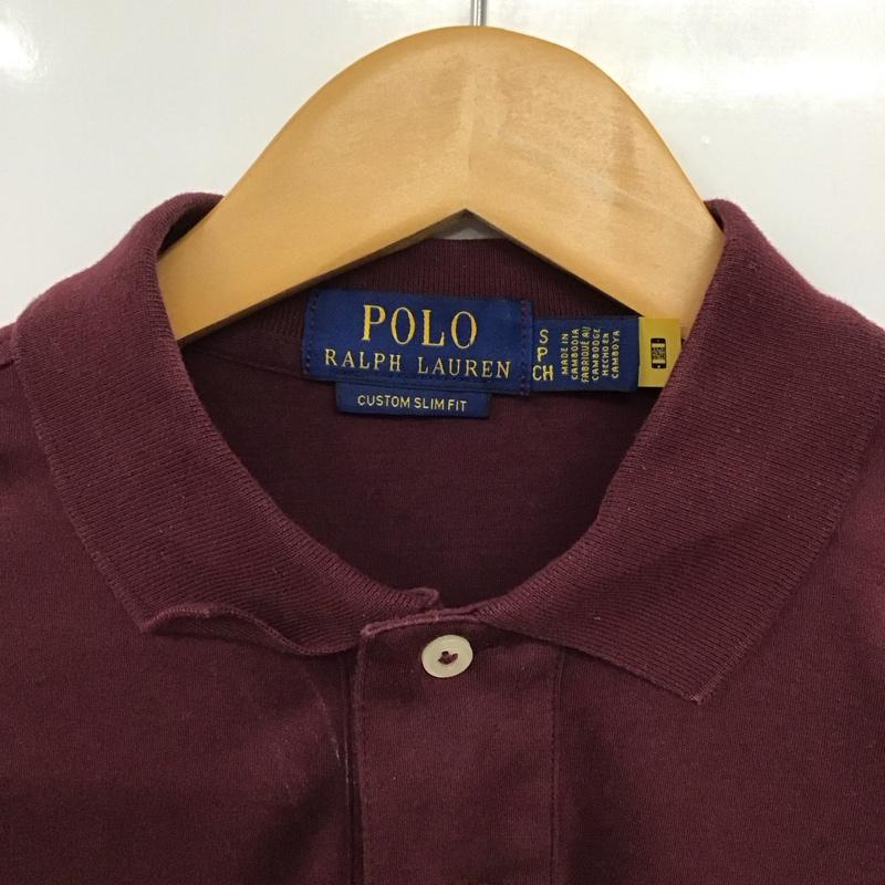 ポロラルフローレン POLO RALPH LAUREN ポロシャツ 長袖 長袖ポロシャツ 長袖カットソー カラーシャツ S ロゴ、文字 紫 / パープル /  メンズ USED 古着 中古 10151085