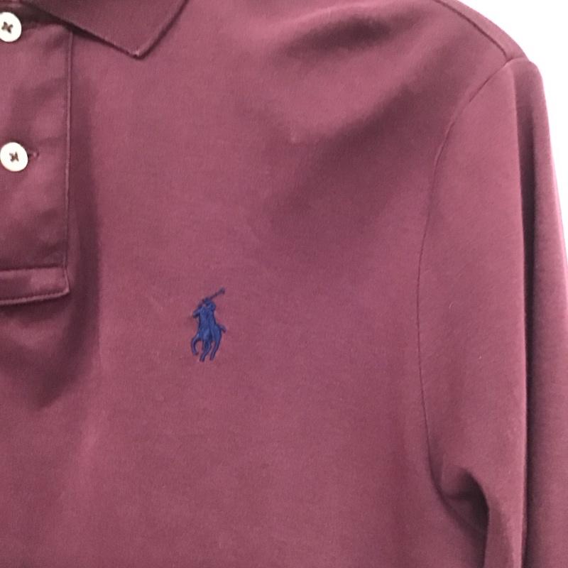 ポロラルフローレン POLO RALPH LAUREN ポロシャツ 長袖 長袖ポロシャツ 長袖カットソー カラーシャツ S ロゴ、文字 紫 / パープル /  メンズ USED 古着 中古 10151085