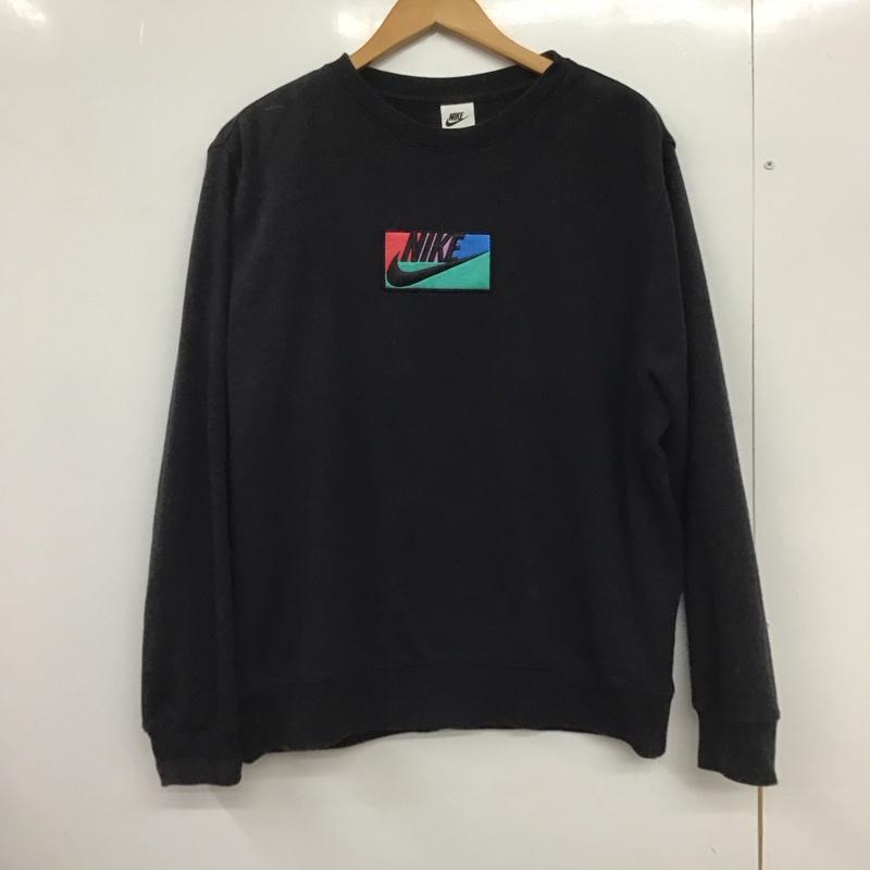 ナイキ NIKE トレーナー 長袖 fb8436-010 長袖スウェット トレーナー L ロゴ、文字 黒 / ブラック /  メンズ USED 古着 中古 10151087