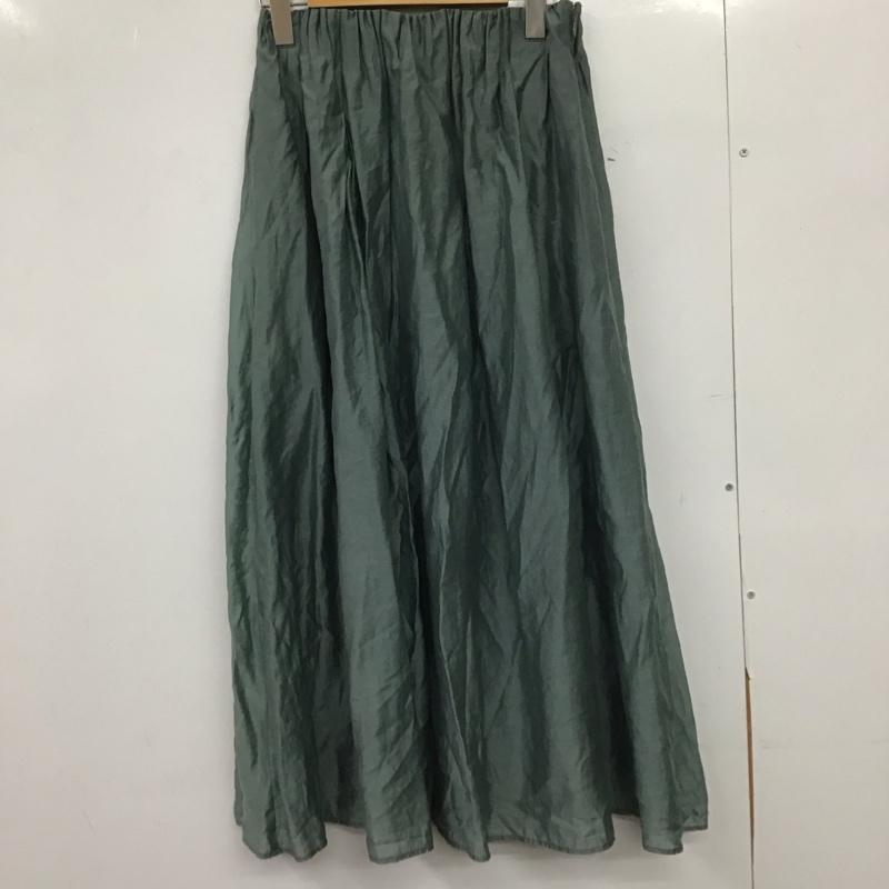 ユナイテッドアローズグリーンレーベルリラクシング UNITED ARROWS green label relaxing スカート ロングスカート 3524-676-2390 フレアスカート 無地 薄緑 / ライトグリーン /  レディース USED 古着 中古 10151095