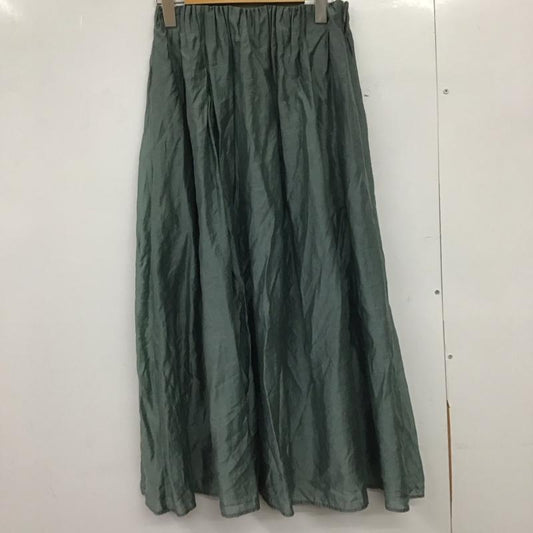 ユナイテッドアローズグリーンレーベルリラクシング UNITED ARROWS green label relaxing スカート ロングスカート 3524-676-2390 フレアスカート 無地 薄緑 / ライトグリーン /  レディース USED 古着 中古 10151095