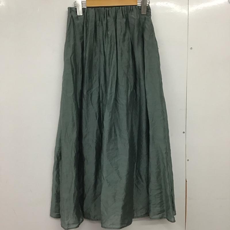 ユナイテッドアローズグリーンレーベルリラクシング UNITED ARROWS green label relaxing スカート ロングスカート 3524-676-2390 フレアスカート 無地 薄緑 / ライトグリーン /  レディース USED 古着 中古 10151095