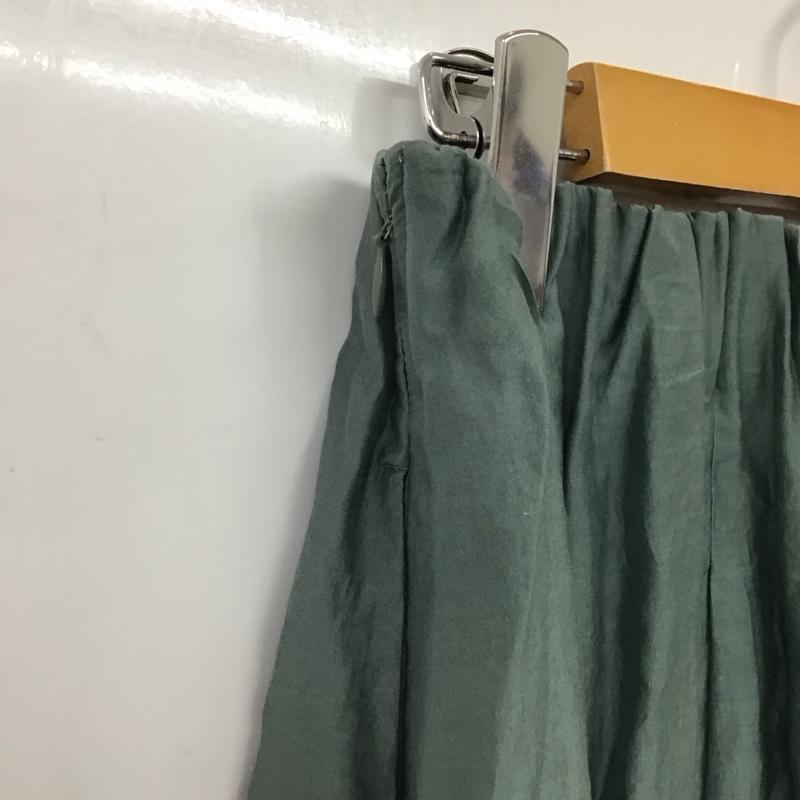 ユナイテッドアローズグリーンレーベルリラクシング UNITED ARROWS green label relaxing スカート ロングスカート 3524-676-2390 フレアスカート 無地 薄緑 / ライトグリーン /  レディース USED 古着 中古 10151095
