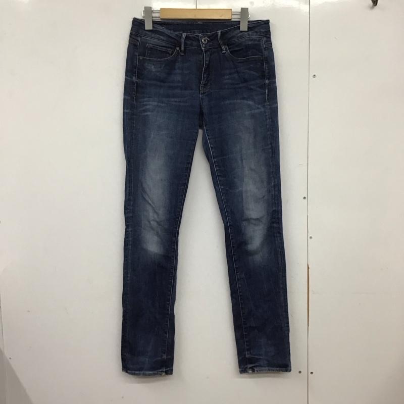 ジースターロゥ G-STAR RAW パンツ デニム、ジーンズ デニムパンツ スリムパンツ カジュアルパンツ ストレッチパンツ 27インチ 無地 インディゴ / インディゴ /  メンズ USED 古着 中古 10151096