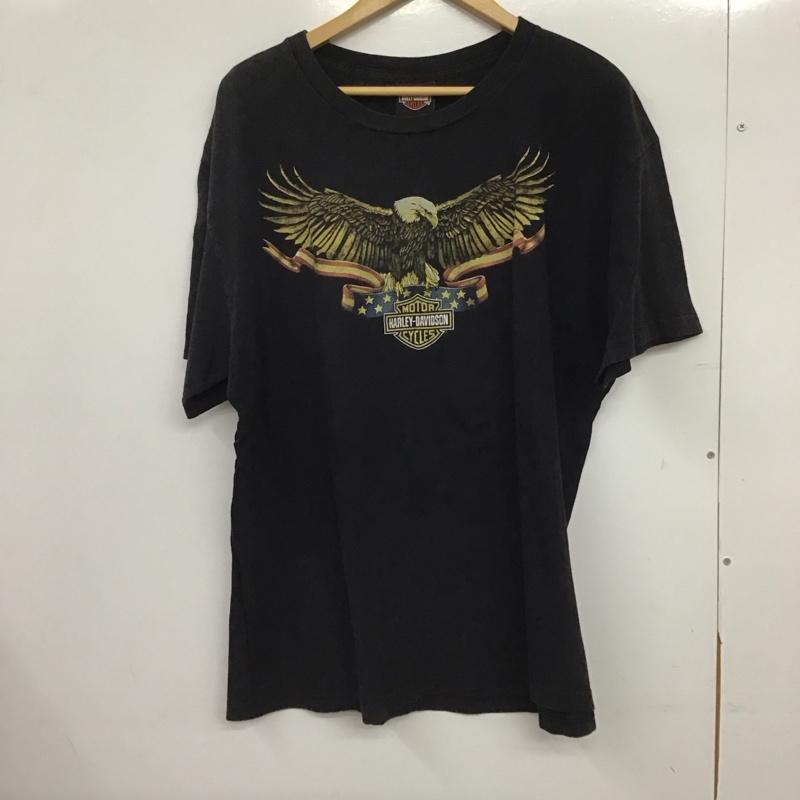 ハーレーダビッドソン Harley-Davidson Tシャツ 半袖 半袖カットソー プリントTシャツ クルーネックカットソー 2014 usa製 XL プリント ダークグレー / ダークグレー /  メンズ USED 古着 中古 10151101