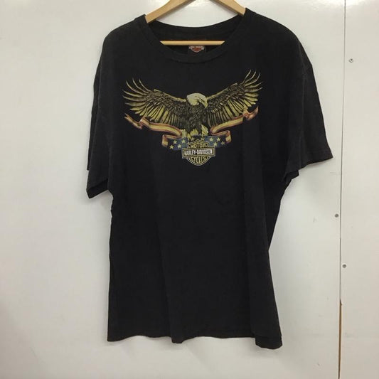 ハーレーダビッドソン Harley-Davidson Tシャツ 半袖 半袖カットソー プリントTシャツ クルーネックカットソー 2014 usa製 XL プリント ダークグレー / ダークグレー /  メンズ USED 古着 中古 10151101