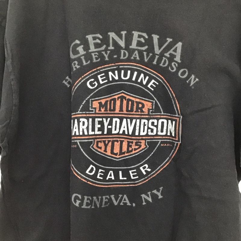 ハーレーダビッドソン Harley-Davidson Tシャツ 半袖 半袖カットソー プリントTシャツ クルーネックカットソー 2014 usa製 XL プリント ダークグレー / ダークグレー /  メンズ USED 古着 中古 10151101