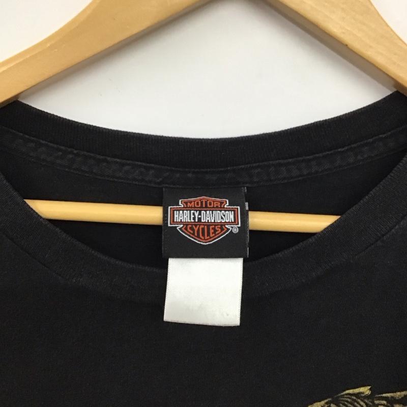 ハーレーダビッドソン Harley-Davidson Tシャツ 半袖 半袖カットソー プリントTシャツ クルーネックカットソー 2014 usa製 XL プリント ダークグレー / ダークグレー /  メンズ USED 古着 中古 10151101