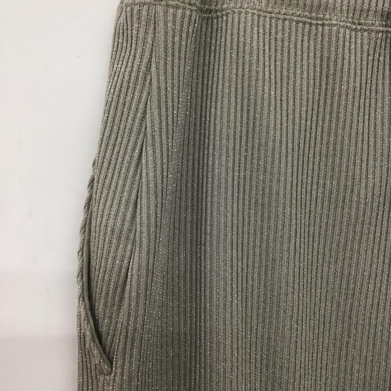 ニコアンド niko and... スカート ロングスカート NKN43518AD セルフカットリブスリットスカート L 無地 灰 / グレー /  レディース USED 古着 中古 10151102