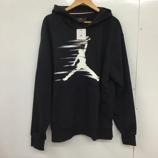 ジョーダンブランド JORDAN BRAND パーカー 長袖 fv7227-010 フリースプルオーバー L ロゴ、文字 黒 / ブラック /  メンズ USED 古着 中古 10151103