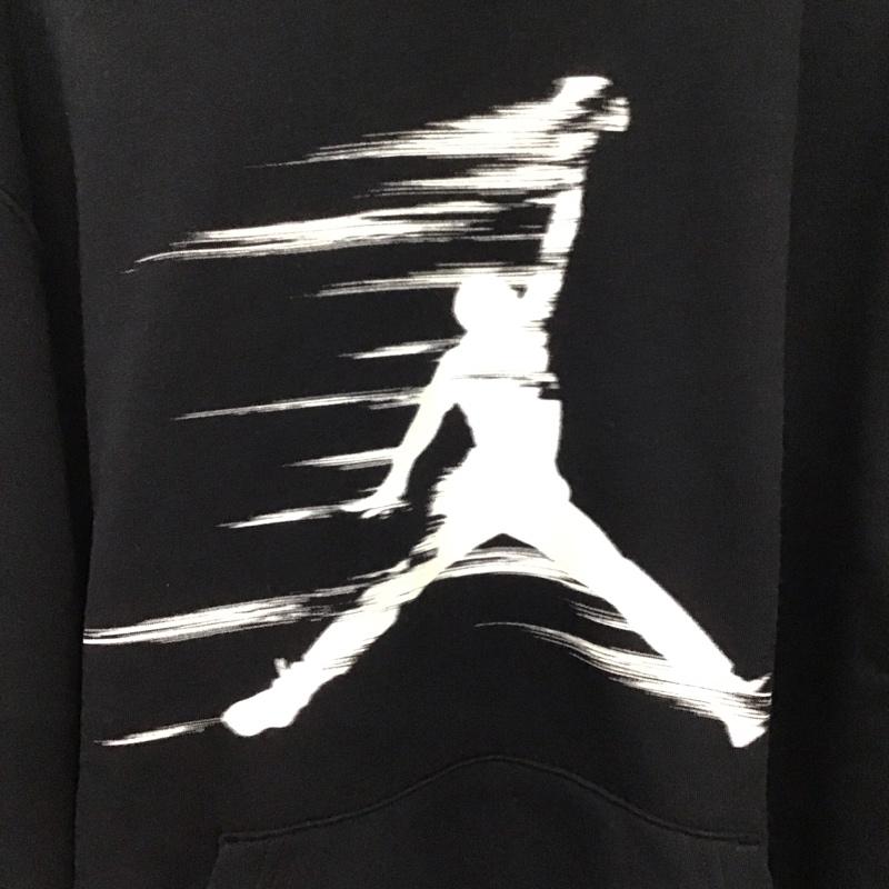 ジョーダンブランド JORDAN BRAND パーカー 長袖 fv7227-010 フリースプルオーバー L ロゴ、文字 黒 / ブラック /  メンズ USED 古着 中古 10151103
