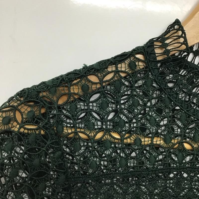 ザラウーマン ZARA WOMAN ワンピース ひざ丈スカート XS 無地 緑 / グリーン /  レディース USED 古着 中古 10151108