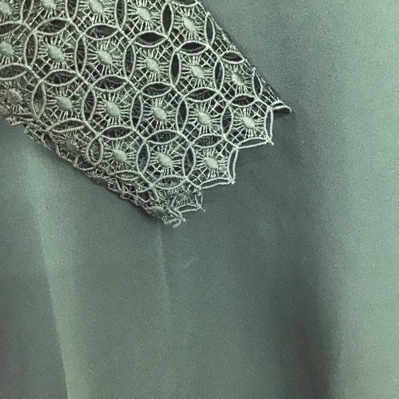 ザラウーマン ZARA WOMAN ワンピース ひざ丈スカート XS 無地 緑 / グリーン /  レディース USED 古着 中古 10151108
