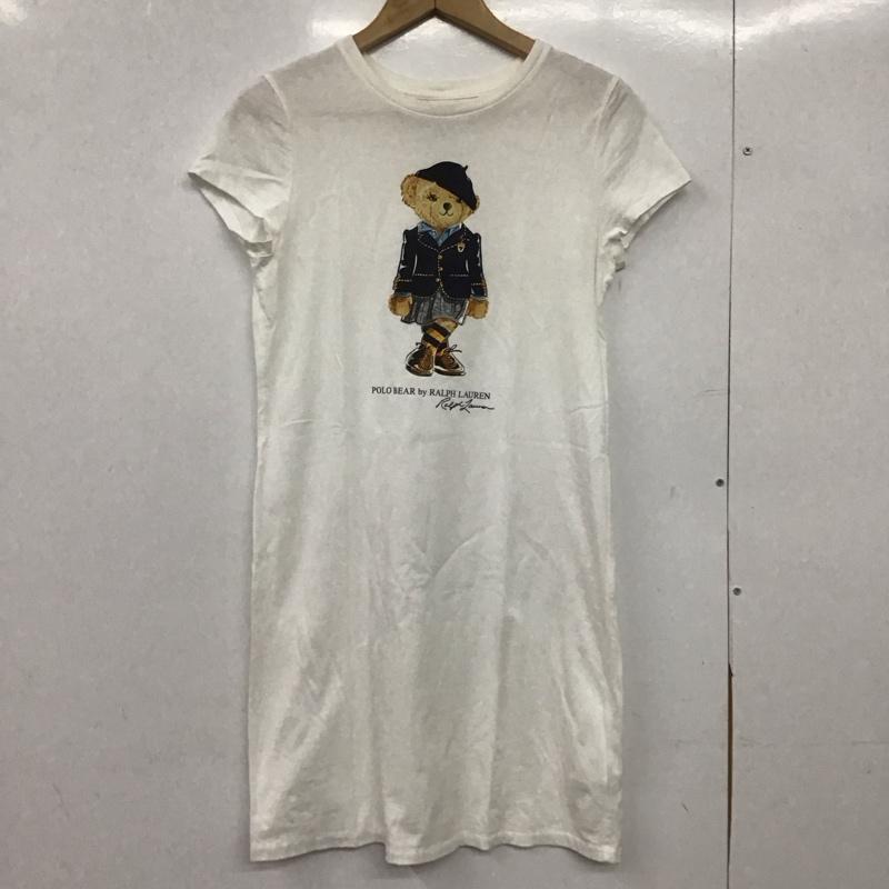 ポロラルフローレン POLO RALPH LAUREN ワンピース ひざ丈スカート 150cm 150cm プリント 白 / ホワイト /  ガールズ USED 古着 中古 10151111