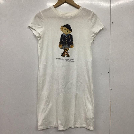 ポロラルフローレン POLO RALPH LAUREN ワンピース ひざ丈スカート 150cm 150cm プリント 白 / ホワイト /  ガールズ USED 古着 中古 10151111