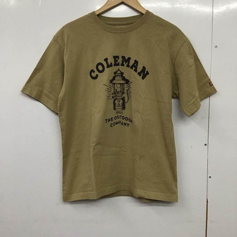 コールマン Coleman Tシャツ 半袖 半袖カットソー プリントTシャツ クルーネックカットソー M ロゴ、文字 ベージュ / ベージュ /  メンズ USED 古着 中古 10151113