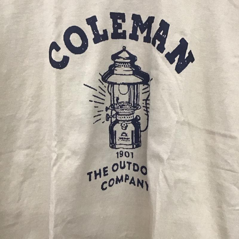 コールマン Coleman Tシャツ 半袖 半袖カットソー プリントTシャツ クルーネックカットソー M ロゴ、文字 ベージュ / ベージュ /  メンズ USED 古着 中古 10151113