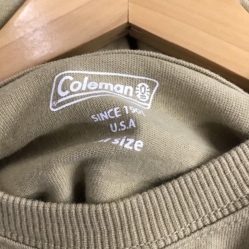 コールマン Coleman Tシャツ 半袖 半袖カットソー プリントTシャツ クルーネックカットソー M ロゴ、文字 ベージュ / ベージュ /  メンズ USED 古着 中古 10151113