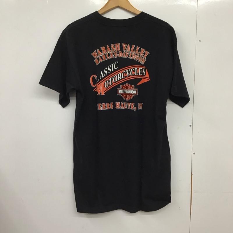 ハーレーダビッドソン Harley-Davidson Tシャツ 半袖 半袖カットソー プリントTシャツ クルーネックカットソー 2003 usa製 L プリント 黒 / ブラック /  メンズ USED 古着 中古 10151117