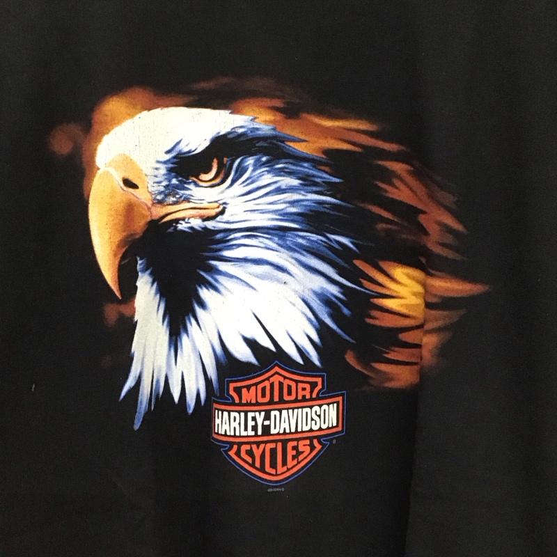 ハーレーダビッドソン Harley-Davidson Tシャツ 半袖 半袖カットソー プリントTシャツ クルーネックカットソー 2003 usa製 L プリント 黒 / ブラック /  メンズ USED 古着 中古 10151117