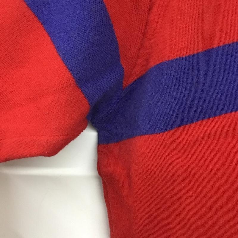 ポロバイラルフローレン Polo by RALPH LAUREN ポロシャツ 半袖 半袖ポロシャツ カラーシャツ 半袖カットソー L ボーダー柄 赤 / レッド / X 青 / ブルー /  メンズ USED 古着 中古 10151127