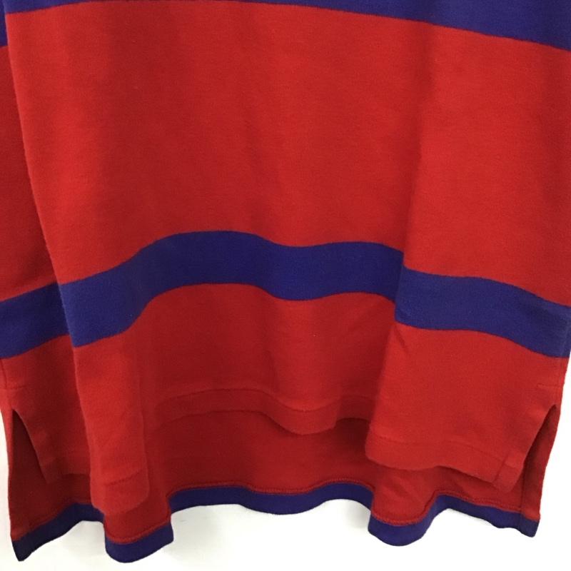 ポロバイラルフローレン Polo by RALPH LAUREN ポロシャツ 半袖 半袖ポロシャツ カラーシャツ 半袖カットソー L ボーダー柄 赤 / レッド / X 青 / ブルー /  メンズ USED 古着 中古 10151127