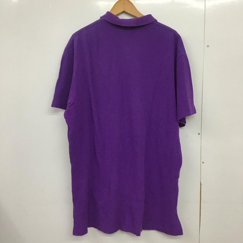 ポロバイラルフローレン Polo by RALPH LAUREN ポロシャツ 半袖 半袖ポロシャツ カラーシャツ 半袖カットソー XL ロゴ、文字 紫 / パープル /  メンズ USED 古着 中古 10151128
