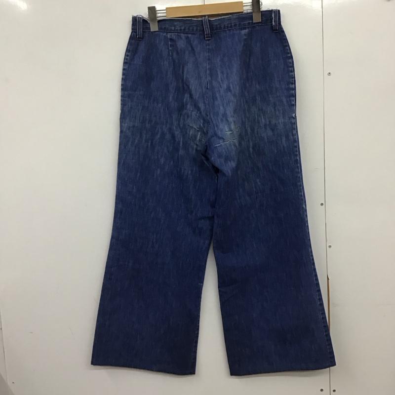 シアーズ SEARS パンツ デニム、ジーンズ デニムパンツ ワイドパンツ カジュアルパンツ ストレッチパンツ 80s ダメージ加工 インディゴ / インディゴ /  メンズ USED 古着 中古 10151139