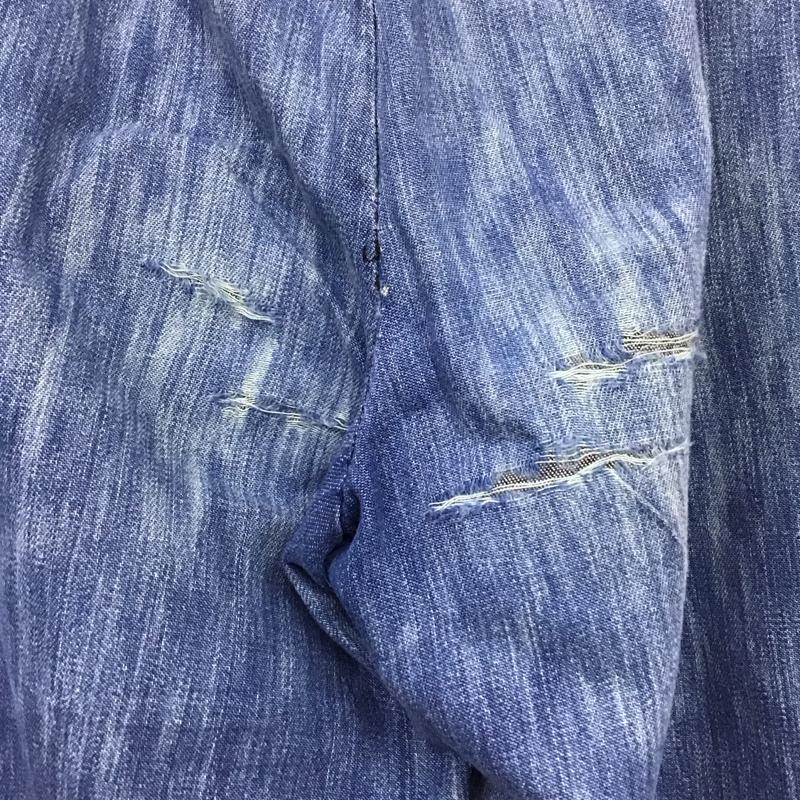 シアーズ SEARS パンツ デニム、ジーンズ デニムパンツ ワイドパンツ カジュアルパンツ ストレッチパンツ 80s ダメージ加工 インディゴ / インディゴ /  メンズ USED 古着 中古 10151139