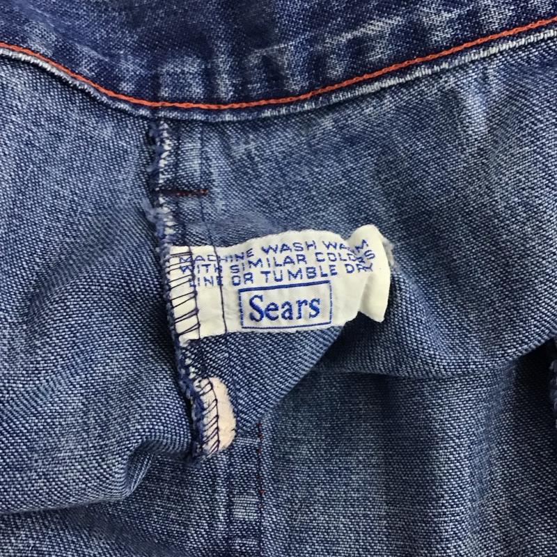シアーズ SEARS パンツ デニム、ジーンズ デニムパンツ ワイドパンツ カジュアルパンツ ストレッチパンツ 80s ダメージ加工 インディゴ / インディゴ /  メンズ USED 古着 中古 10151139
