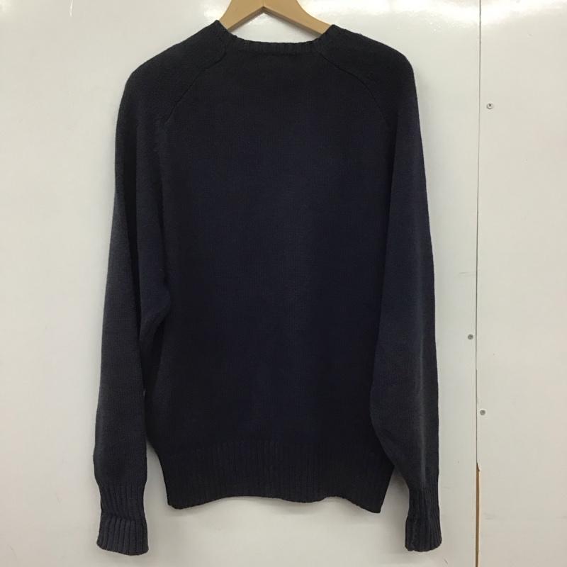 ポロバイラルフローレン Polo by RALPH LAUREN ニット、セーター 長袖 長袖ニットカットソー クルーネック セーター M ロゴ、文字 紺 / ネイビー /  メンズ USED 古着 中古 10151140