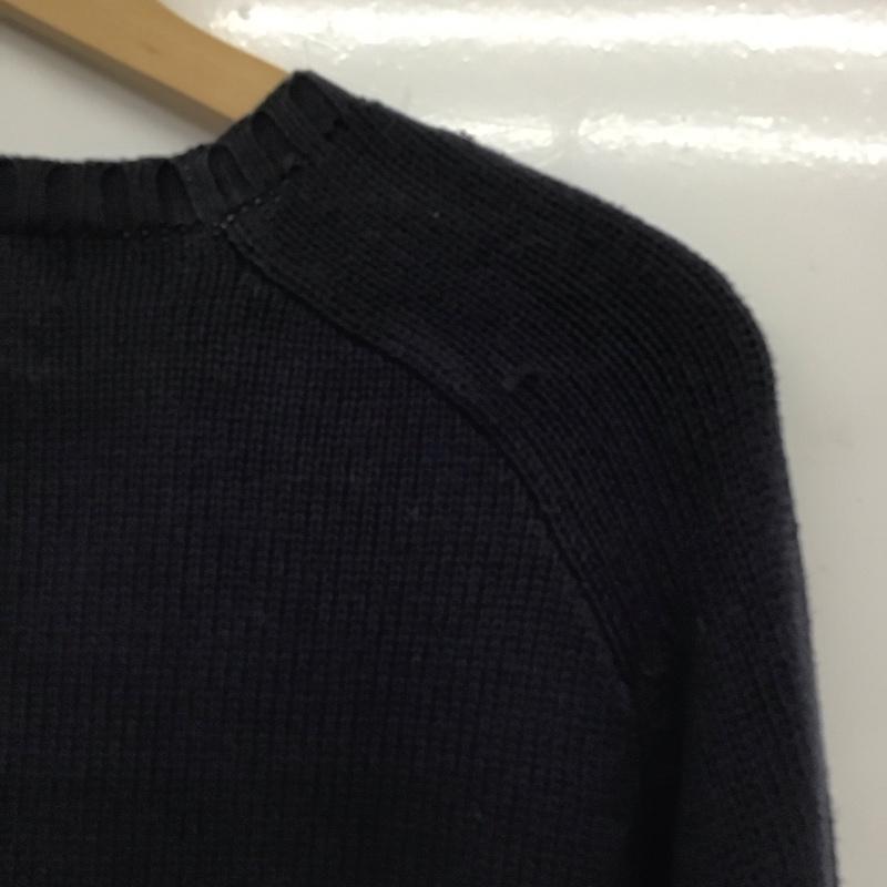 ポロバイラルフローレン Polo by RALPH LAUREN ニット、セーター 長袖 長袖ニットカットソー クルーネック セーター M ロゴ、文字 紺 / ネイビー /  メンズ USED 古着 中古 10151140