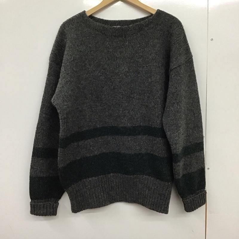 ポロバイラルフローレン Polo by RALPH LAUREN ニット、セーター 長袖 長袖ニットカットソー クルーネック セーター L プリント 灰 / グレー /  メンズ USED 古着 中古 10151141