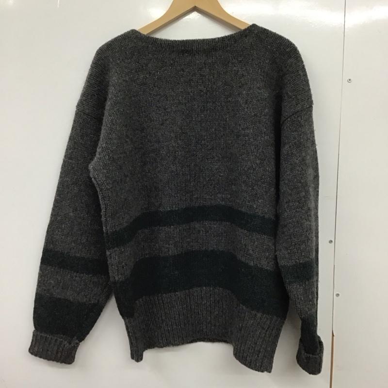 ポロバイラルフローレン Polo by RALPH LAUREN ニット、セーター 長袖 長袖ニットカットソー クルーネック セーター L プリント 灰 / グレー /  メンズ USED 古着 中古 10151141