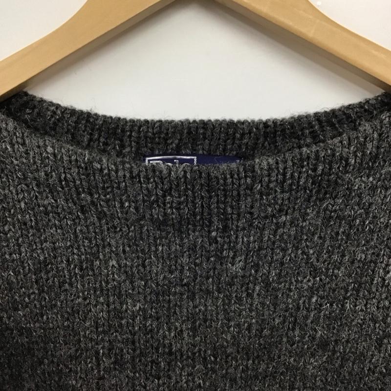 ポロバイラルフローレン Polo by RALPH LAUREN ニット、セーター 長袖 長袖ニットカットソー クルーネック セーター L プリント 灰 / グレー /  メンズ USED 古着 中古 10151141