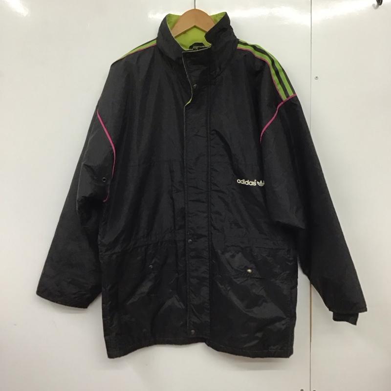 アディダス adidas ジャケット、上着 ジャンパー、ブルゾン ジップアップジャケット ナイロンジャケット アウター 70s 80s vertex M ロゴ、文字 黒 / ブラック /  メンズ USED 古着 中古 10151145