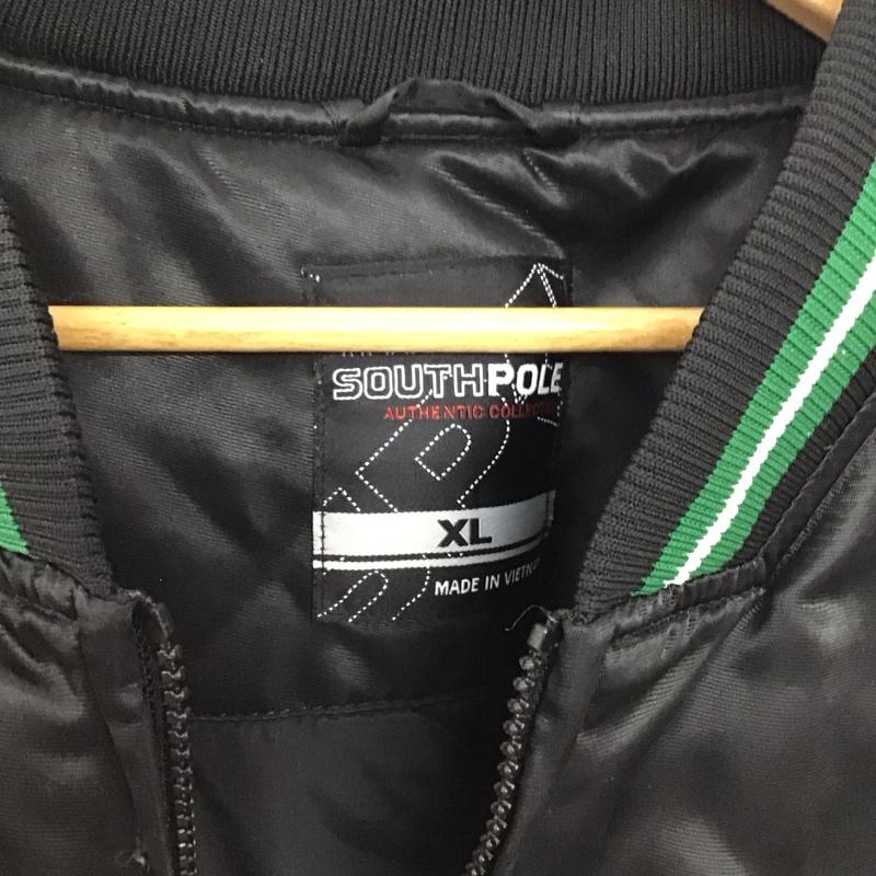 古着 USED ジャケット、上着 ジャンパー、ブルゾン ジップアップジャケット ナイロンジャケット アウター southpole XL ロゴ、文字 黒 / ブラック /  メンズ USED 古着 中古 10151146