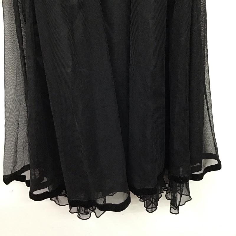 アクシーズファム axes femme ワンピース ひざ丈スカート M 無地 X チェック 赤 / レッド / X 黒 / ブラック /  レディース USED 古着 中古 10151166