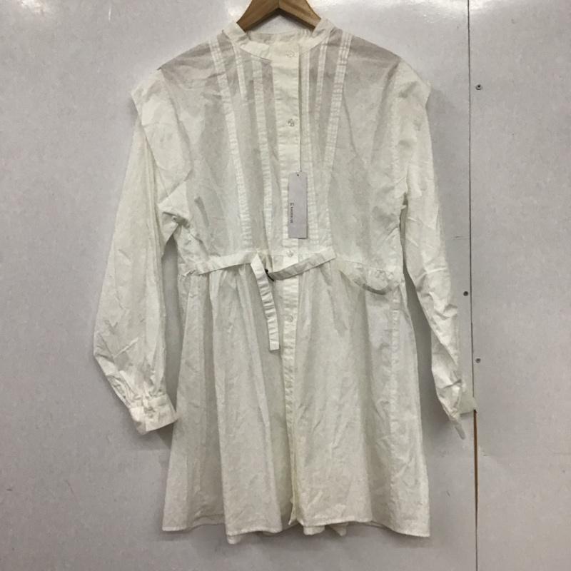 レイジブルー RAGEBLUE シャツ、ブラウス 長袖 ベルトチュニックブラウス タグ付 FREE 無地 白 / ホワイト /  レディース USED 古着 中古 10151170