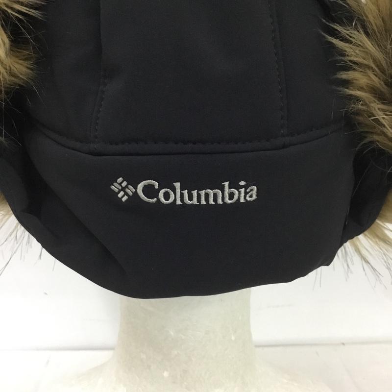 コロンビア Columbia 帽子 キャップ 218 CU0072 ウィンターチャレンジャートラッパー ロゴ、文字 黒 / ブラック /  メンズ USED 古着 中古 10151184
