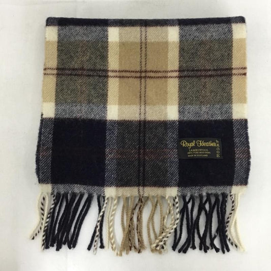 古着 USED マフラー マフラー ROYAL HEATHER フリンジ ラムウール チェック マルチカラー / マルチカラー /  メンズ USED 古着 中古 10151186