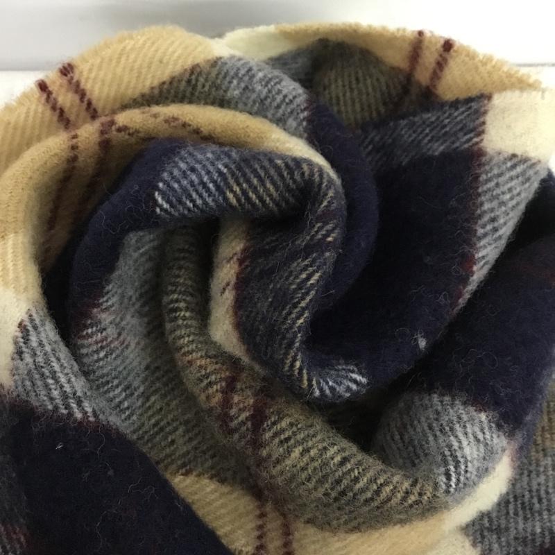 古着 USED マフラー マフラー ROYAL HEATHER フリンジ ラムウール チェック マルチカラー / マルチカラー /  メンズ USED 古着 中古 10151186