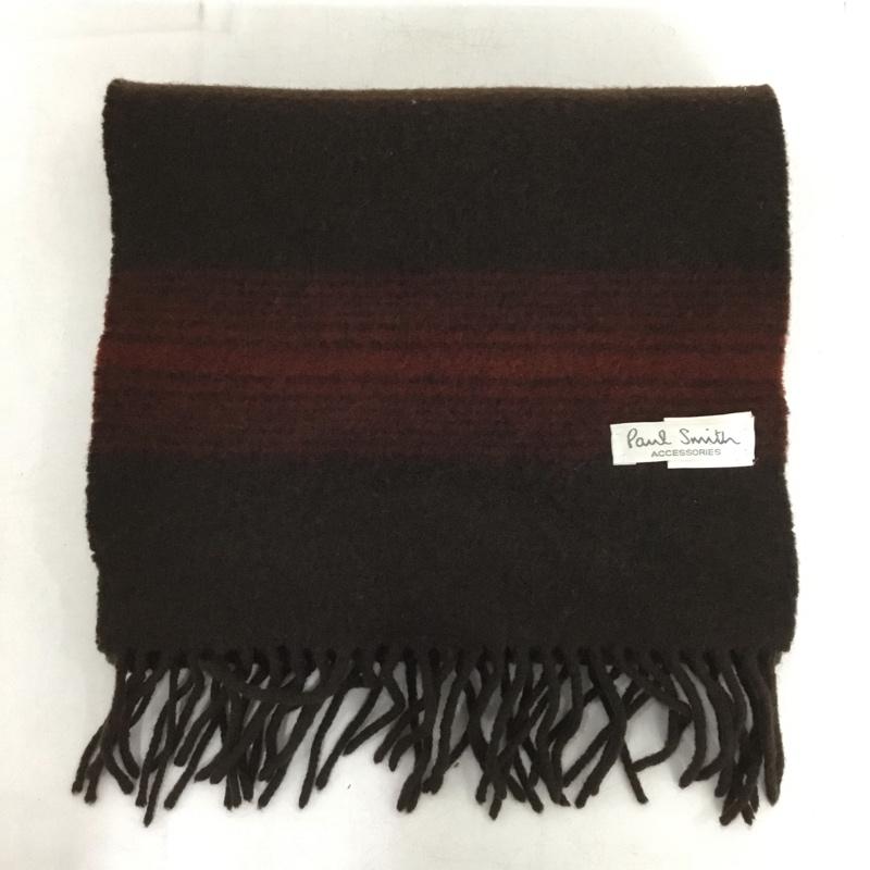 ポールスミス Paul Smith マフラー マフラー ウール フリンジ ボーダー柄 マルチカラー / マルチカラー /  メンズ USED 古着 中古 10151187