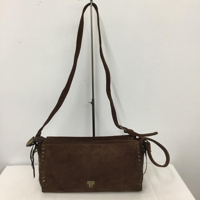 アナスイ ANNASUI ショルダーバッグ ショルダーバッグ スエード ロゴ、文字 茶 / ブラウン /  レディース USED 古着 中古 10151189