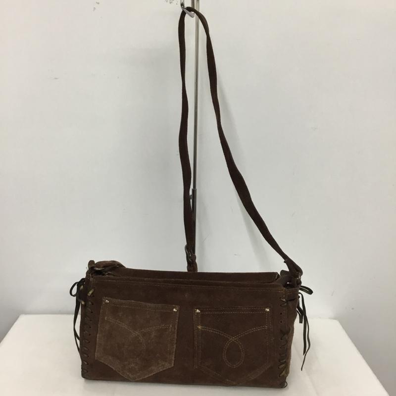 アナスイ ANNASUI ショルダーバッグ ショルダーバッグ スエード ロゴ、文字 茶 / ブラウン /  レディース USED 古着 中古 10151189