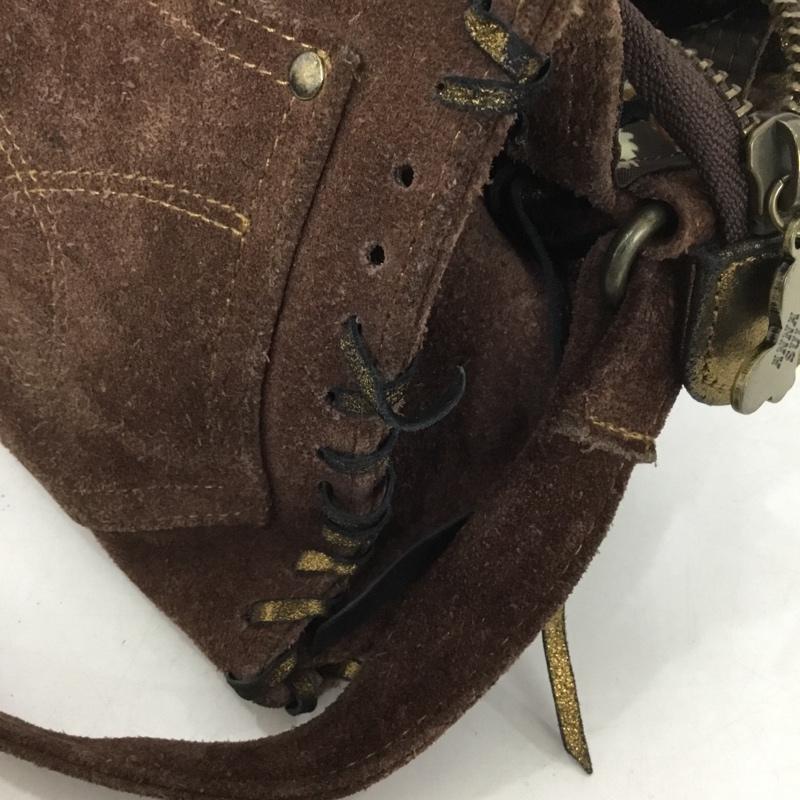アナスイ ANNASUI ショルダーバッグ ショルダーバッグ スエード ロゴ、文字 茶 / ブラウン /  レディース USED 古着 中古 10151189
